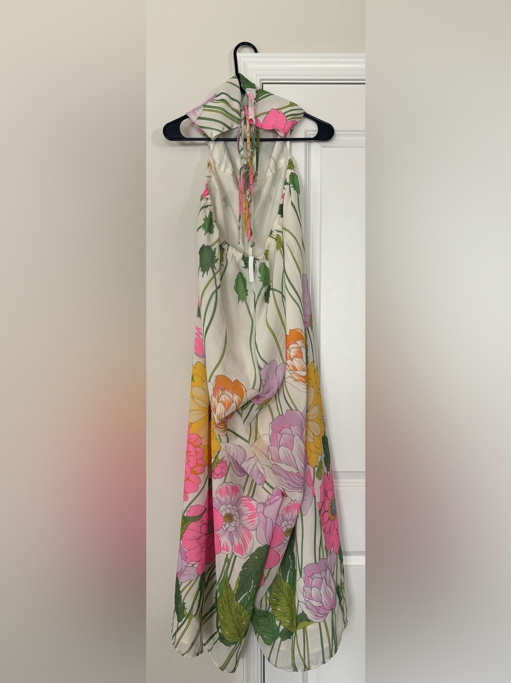 ASOS Floral Wide-Leg Jumpsuit in White, Pink, Yellow & Green - Picture 6 of 6